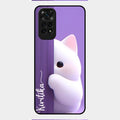 Cute Kitten Glossy Metal Case Cover For Redmi Note 11