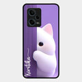 Cute Kitten Glossy Metal Case Cover For Redmi Note 12 Pro 5G