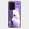Cute Kitten Glossy Metal Case Cover For Redmi Note 13 Pro Plus 5G