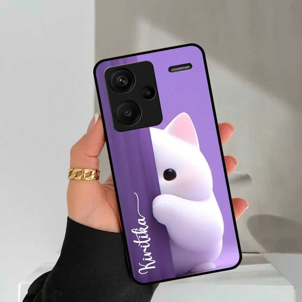 Cute Kitten Glossy Metal Case Cover For Redmi - ShopOnCliQ