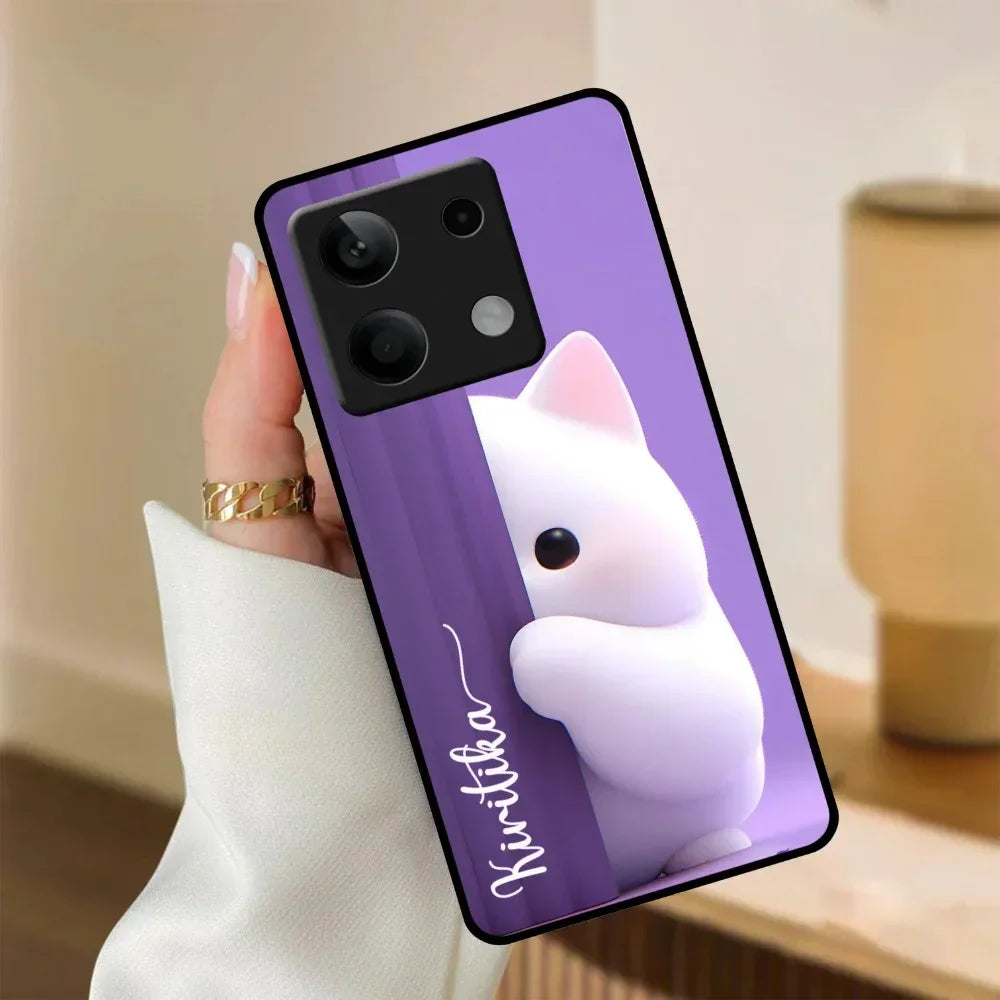 Cute Kitten Glossy Metal Case Cover For Redmi - ShopOnCliQ