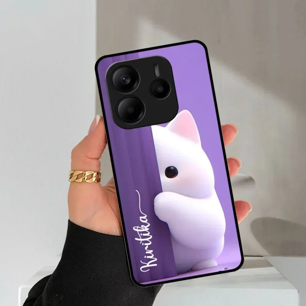 Cute Kitten Glossy Metal Case Cover For Redmi - ShopOnCliQ