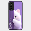 Cute Kitten Glossy Metal Case Cover For Samsung Galaxy A34 5G