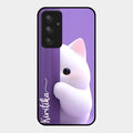 Cute Kitten Glossy Metal Case Cover For Samsung Galaxy A54 5G