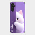 Cute Kitten Glossy Metal Case Cover For Samsung Galaxy M34 5G