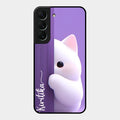 Cute Kitten Glossy Metal Case Cover For Samsung Galaxy S22 5G