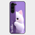 Cute Kitten Glossy Metal Case Cover For Samsung Galaxy S23 Plus 5G