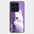 Cute Kitten Glossy Metal Case Cover For Vivo T1 Pro 5G