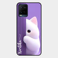 Cute Kitten Glossy Metal Case Cover For Vivo T1X