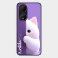 Cute Kitten Glossy Metal Case Cover For Vivo T2 5G