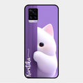 Cute Kitten Glossy Metal Case Cover For Vivo V20