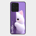 Cute Kitten Glossy Metal Case Cover For Vivo V23 5G
