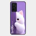 Cute Kitten Glossy Metal Case Cover For Vivo V23E 5G
