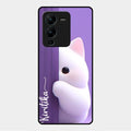 Cute Kitten Glossy Metal Case Cover For Vivo V25 Pro 5G