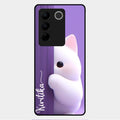 Cute Kitten Glossy Metal Case Cover For Vivo V27 Pro 5G