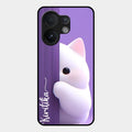 Cute Kitten Glossy Metal Case Cover For Vivo V60 5G