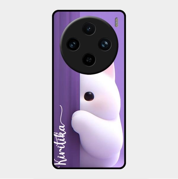 Cute Kitten Glossy Metal Case Cover For Vivo X100 Pro 5G