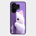Cute Kitten Glossy Metal Case Cover For Vivo X200 Fe 5G
