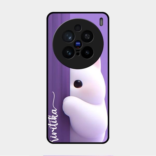 Cute Kitten Glossy Metal Case Cover For Vivo X200 Pro 5G
