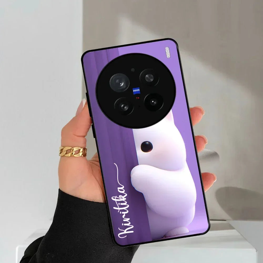 Cute KItten Glossy Metal Case Cover For Vivo - ShopOnCliQ