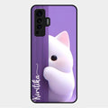 Cute Kitten Glossy Metal Case Cover For Vivo X50 5G