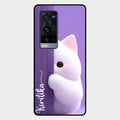 Cute Kitten Glossy Metal Case Cover For Vivo X60 Pro Plus 5G