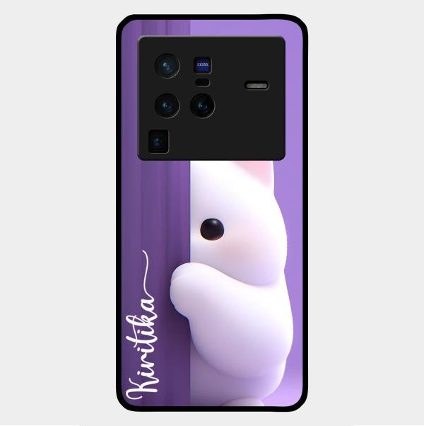 Cute Kitten Glossy Metal Case Cover For Vivo X80 Pro 5G