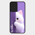 Cute Kitten Glossy Metal Case Cover For Vivo Y02T