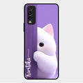 Cute Kitten Glossy Metal Case Cover For Vivo Y20T