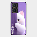 Cute Kitten Glossy Metal Case Cover For Vivo Y27
