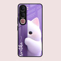 Cute Kitten Glossy Metal Case Cover For Vivo Y31 5G