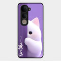 Cute Kitten Glossy Metal Case Cover For Vivo Y400 5G