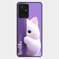 Cute Kitten Glossy Metal Case Cover For Vivo Y75 5G