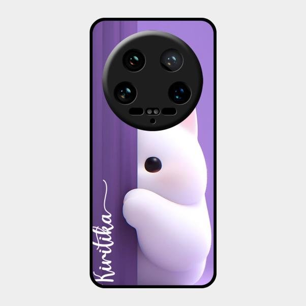 Cute Kitten Glossy Metal Case Cover For Xiaomi 14 Ultra