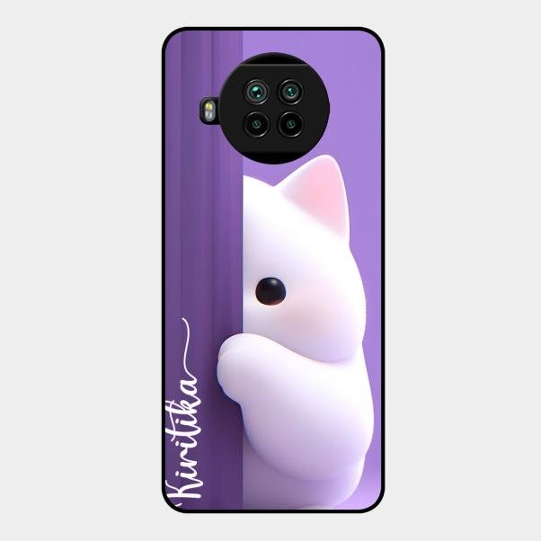 Cute Kitten Glossy Metal Case Cover For Xiaomi Mi 10I 5G