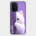 Cute Kitten Glossy Metal Case Cover For Xiaomi Mi 11X 5G