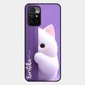 Cute Kitten Glossy Metal Case Cover For Xiaomi Redmi 10 Prime 2022