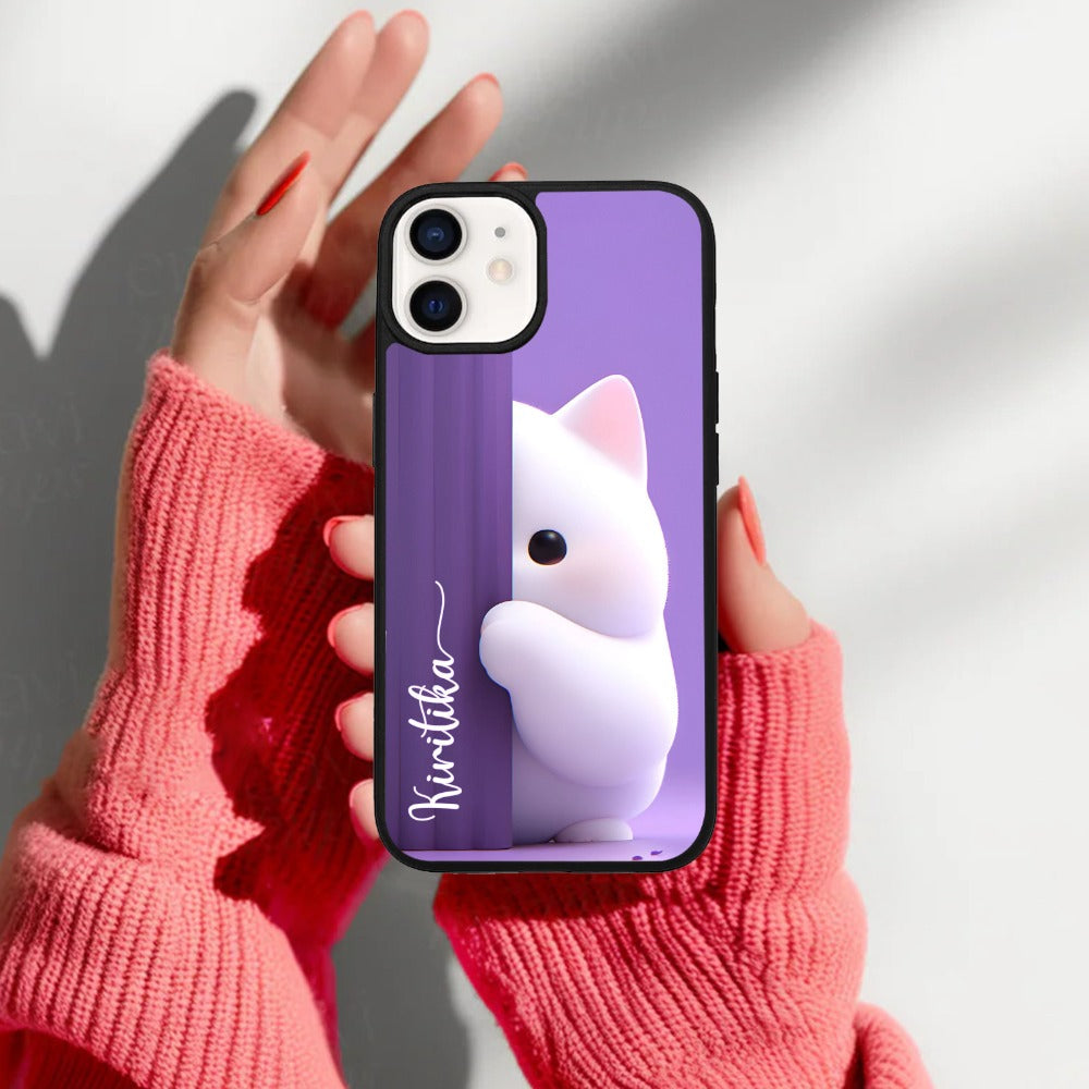 Cute Kittens Glossy Metal Case Cover For iPhone