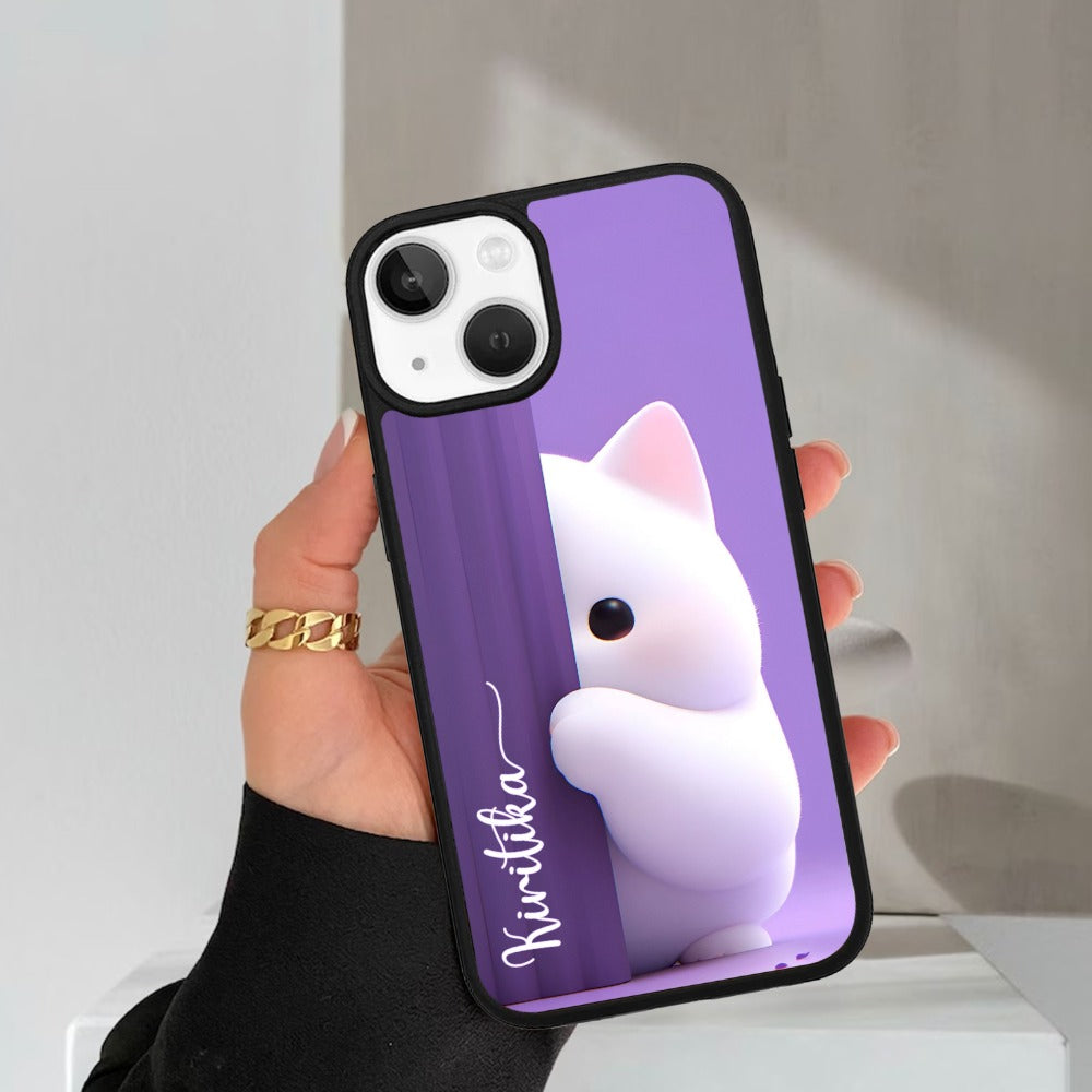 Cute Kittens Glossy Metal Case Cover For iPhone