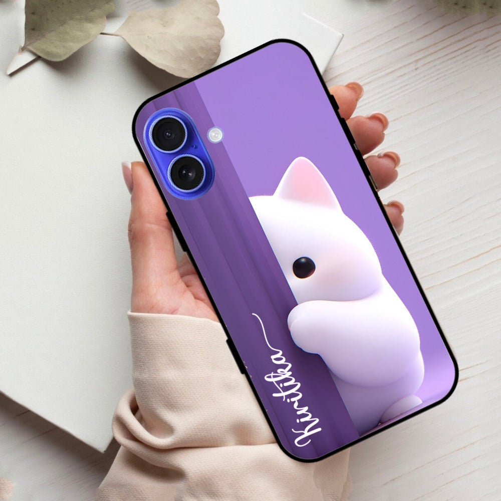 Cute Kittens Glossy Metal Case Cover For iPhone