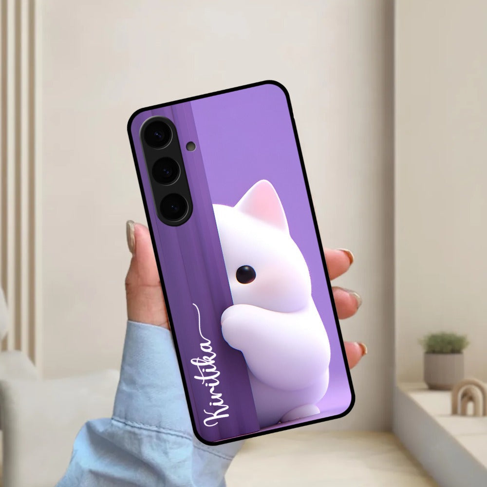 Cute Kittens Glossy Metal Case Cover For Samsung