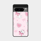 Cute Kitty Bliss Glass Case Cover For Google Pixel 8 Pro 5G