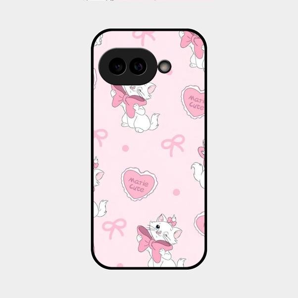 Cute Kitty Bliss Glass Case Cover For Google Pixel 9A 5G