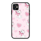 Cute Kitty Bliss Glass Case Cover For iPhone 11