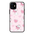 Cute Kitty Bliss Glass Case Cover For iPhone 12 mini