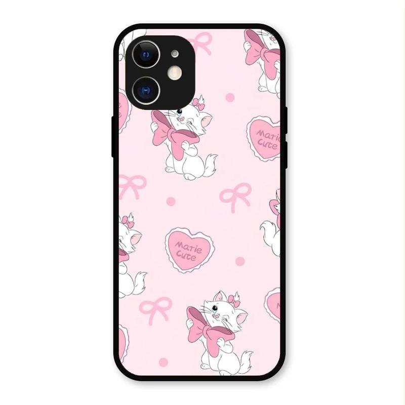Cute Kitty Bliss Glass Case Cover For iPhone 12