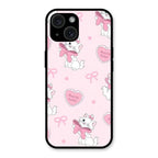 Cute Kitty Bliss Glass Case Cover For iPhone 15 Plus