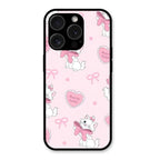 Cute Kitty Bliss Glass Case Cover For iPhone 15 Pro Max