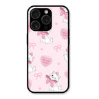 Cute Kitty Bliss Glass Case Cover For iPhone 15 Pro