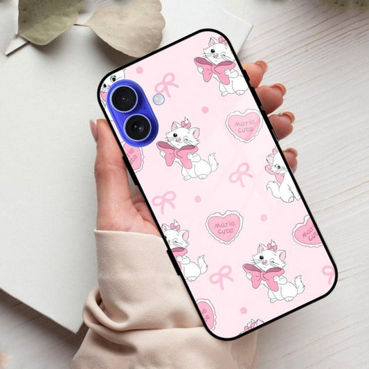 Cute Kitty Bliss Glass Case Cover For iPhone - ShopOnCliQ